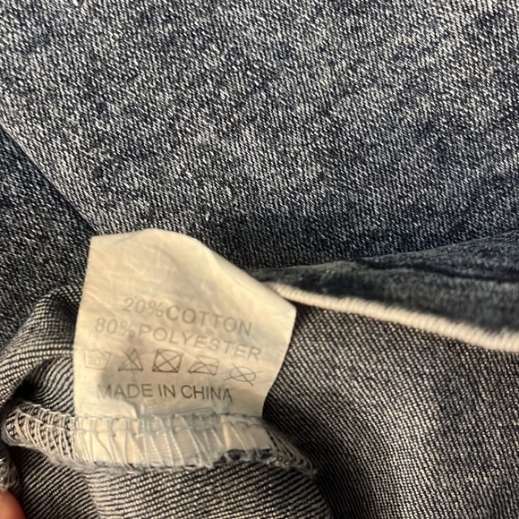 Denim Lace Front Mini Dress - Picture 6 of 12